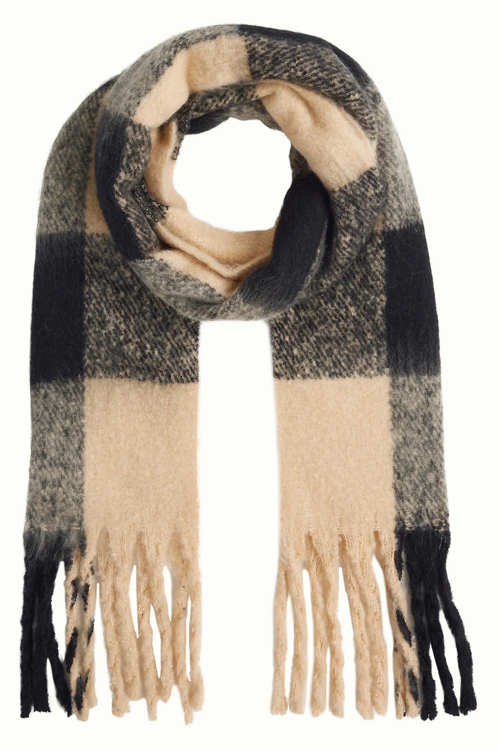 Schal Check 2-Tone - black - Dotty&Dan
